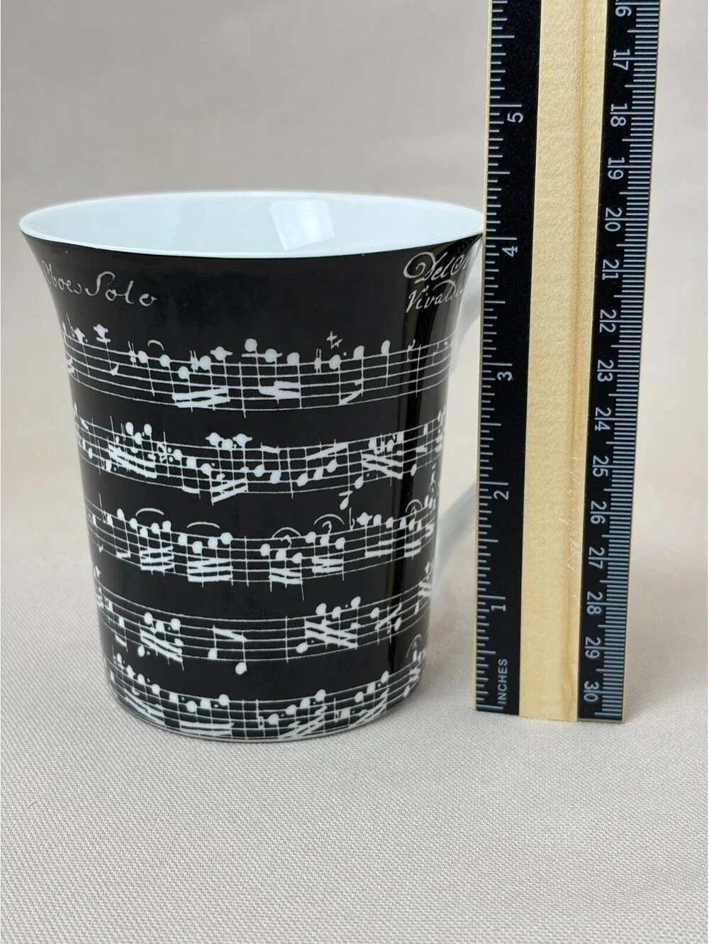 Konitz Vivaldi Sheet Music Coffee Mug Sonata in C Minor Oboe Porcelain Cup 11 oz